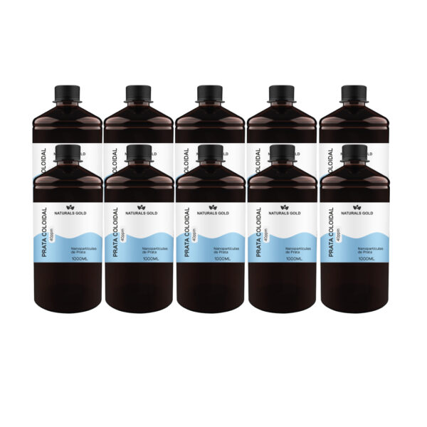 Kit 10 Prata Coloidal 40ppm 1000ml