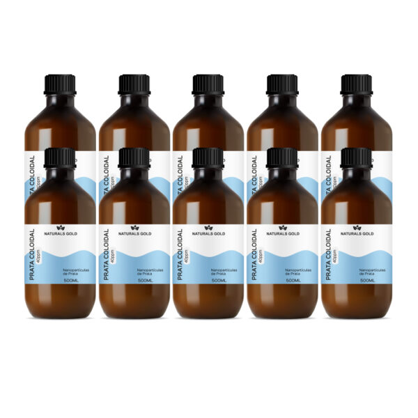Kit 10 Prata Coloidal 40ppm 500ml